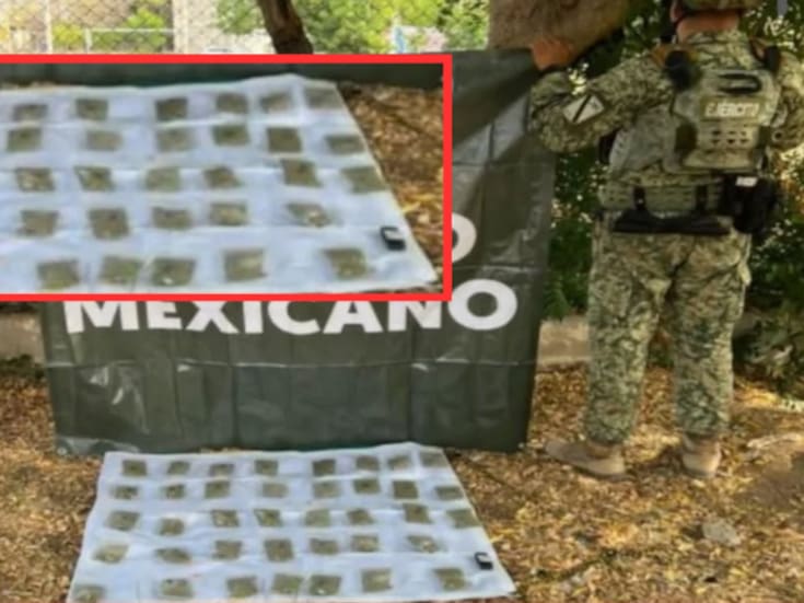 Militares y Guardia Nacional aseguran 38 dosis de presunta marihuana y un envoltorio con metanfetamina abandonados por dos individuos en Sinaloa