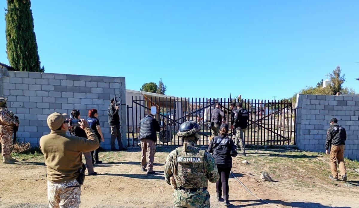 El hallazgo se realizó en el poblado de La Rumorosa, como parte de una acción coordinada con la Fiscalía General de la República. Foto: Cortesía