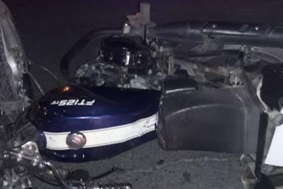 Se lesiona motociclista en un choque por no usar casco