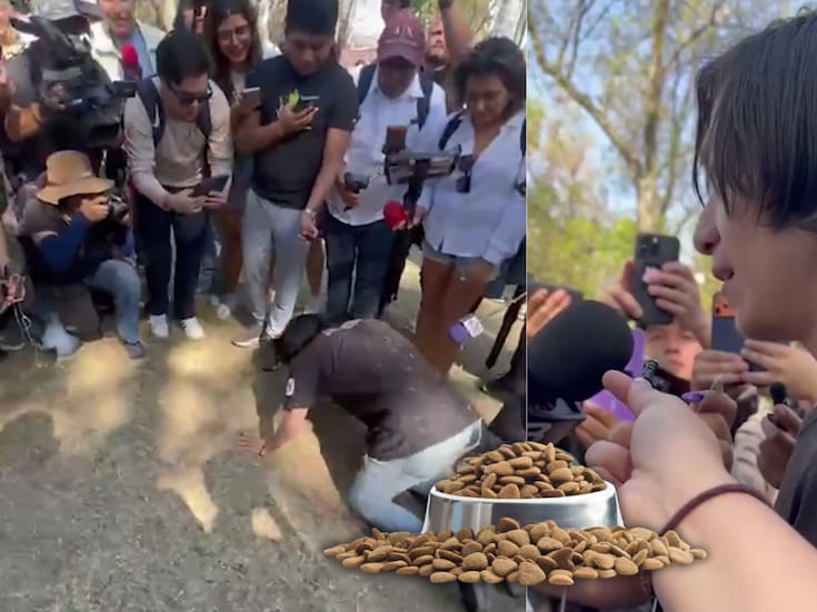 Reunión therian en la UNAM: Captan a adolescente actuando como perro y comiendo algo que parecían croquetas