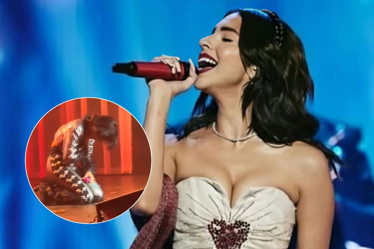 Ángela Aguilar se arrodilla en el escenario tras superar la baja venta de boletos en su concierto