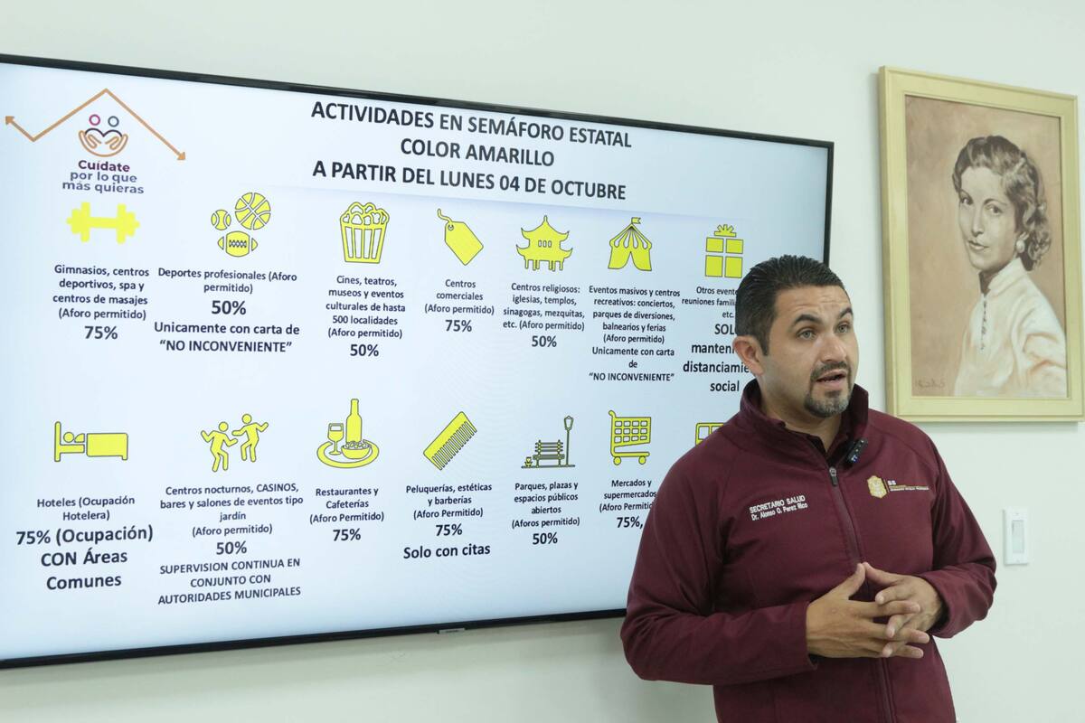 Seguirá Baja California en "amarillo", con restricciones a partir del lunes 4 de octubre