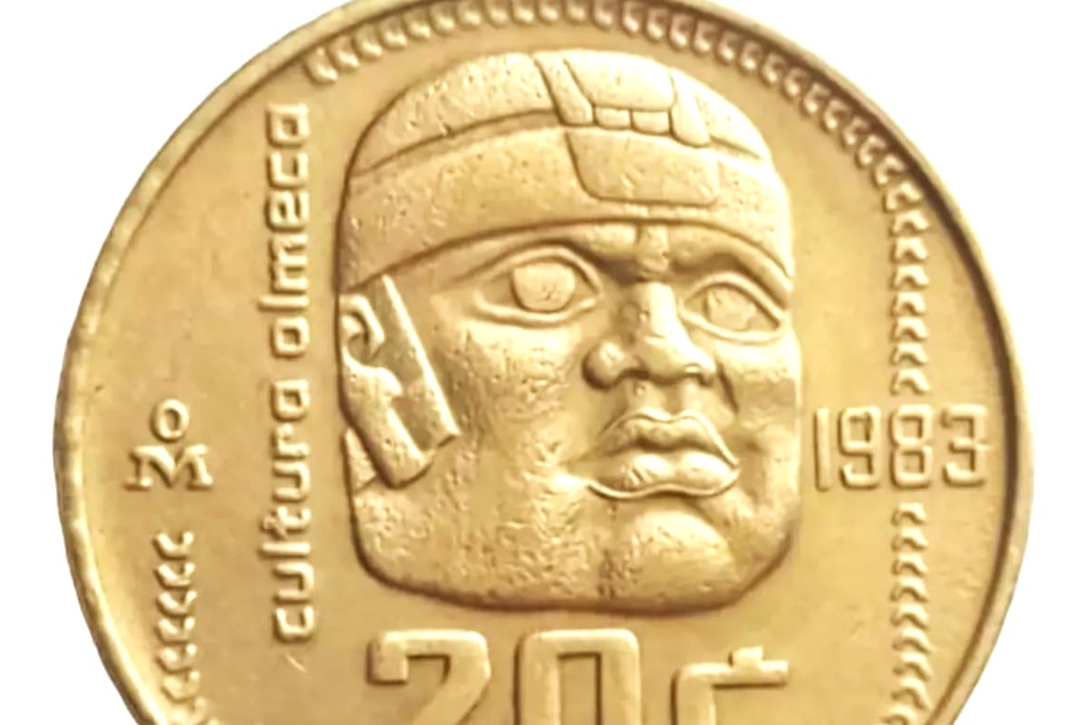 Moneda de la cultura olmeca que data del año 1983 se encuentra en venta en Mercado Libre