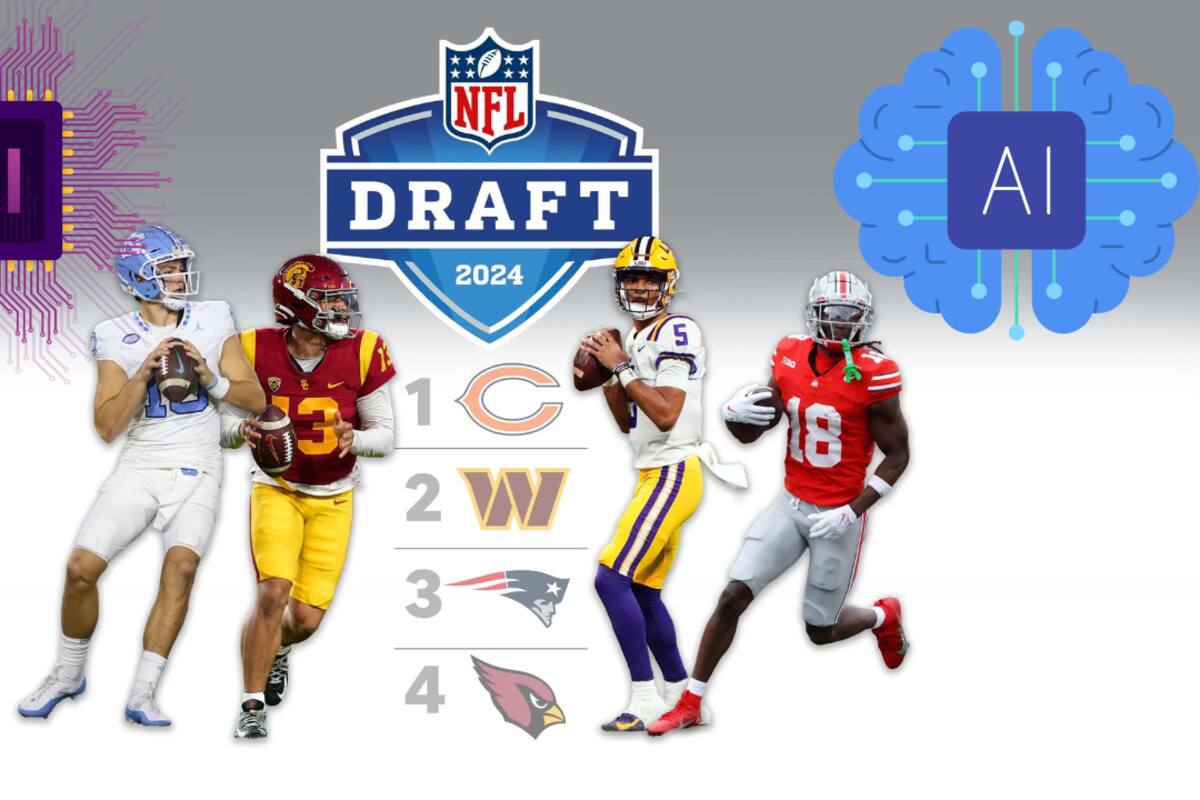 NFL: ¿Qué jugadores podrían ser los primeros seleccionados en el NFL Draft 2024 según la Inteligencia Artificial?