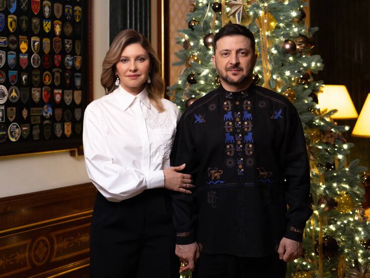 Presidente Ucrania comparte su mensaje de Fin de Año en redes acompañado de su esposa, ¿Quién es Olena Zelenska?