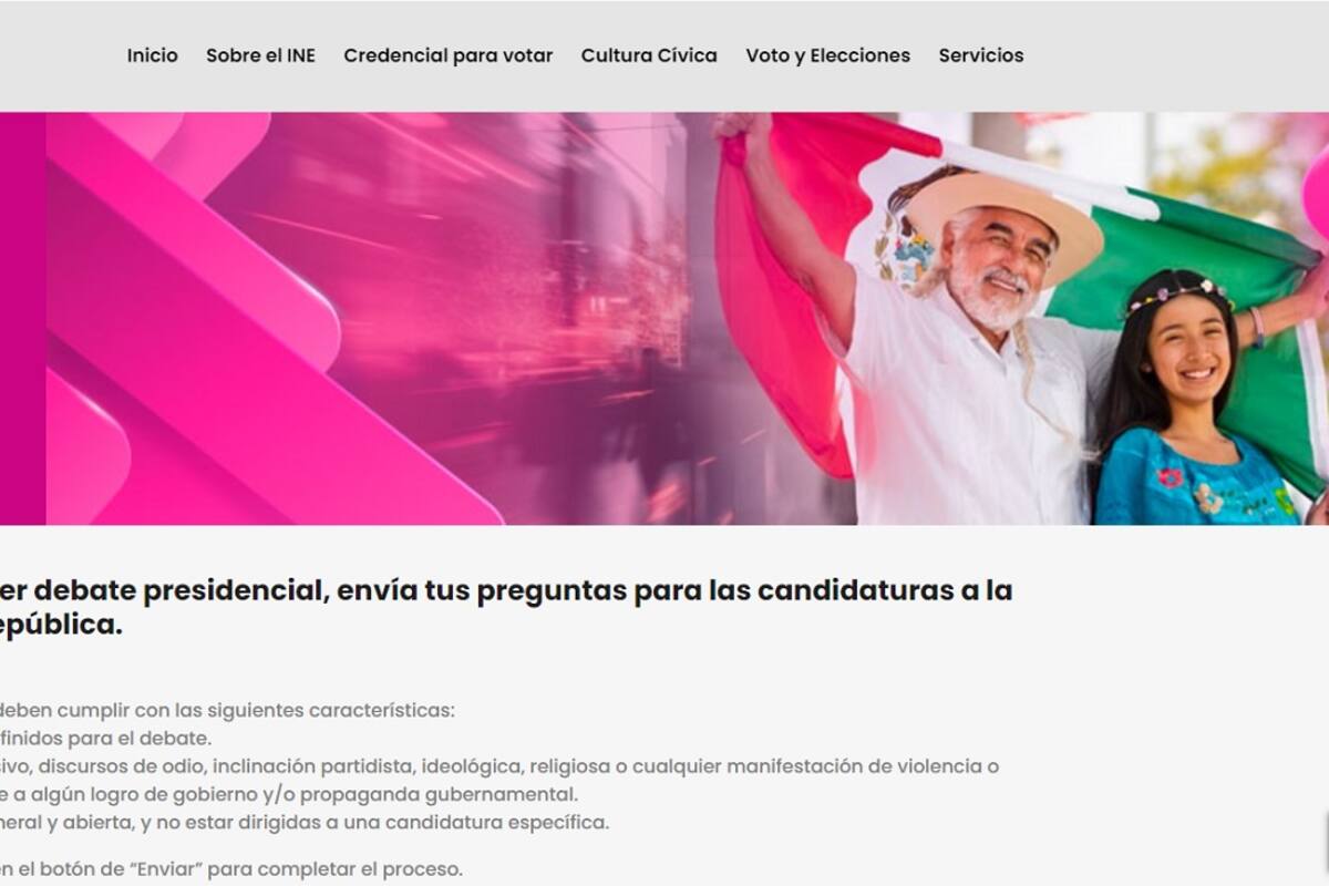Ciudadanos podrán participar en debate de candidatos presidenciales del INE