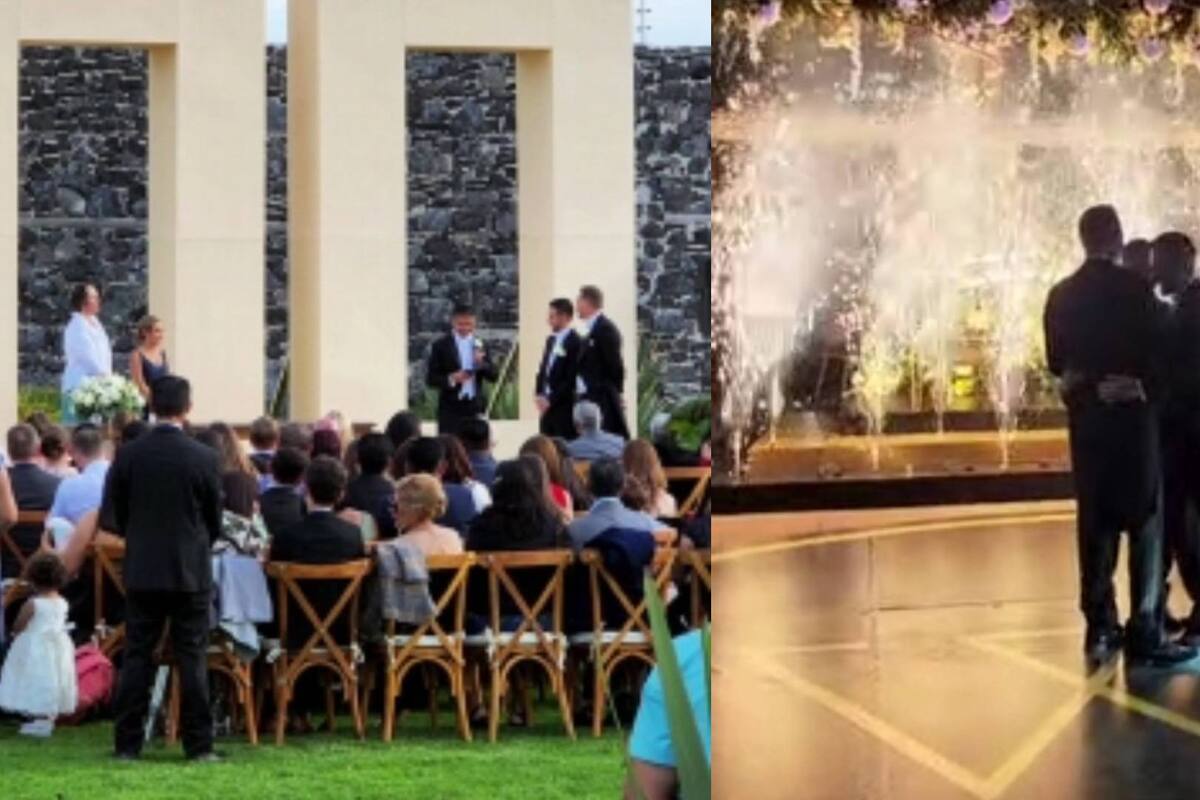 FOTOS: Tres hombres celebran el primer matrimonio poliamoroso en Aguascalientes