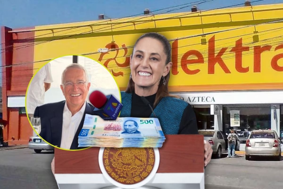 Claudia Sheinbaum confirma que TV Azteca ya saldó su deuda fiscal con el SAT y Elektra pagará 32 mil millones en 19 mensualidades, mientras la televisora enfrenta concurso mercantil por deudas cercanas a 600 millones de dólares