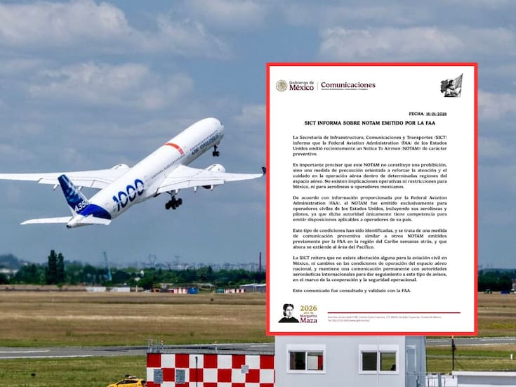 Tras alerta de la FAA por riesgos en Centroamérica, México anuncia que su aviación civil opera con normalidad y sin cambios