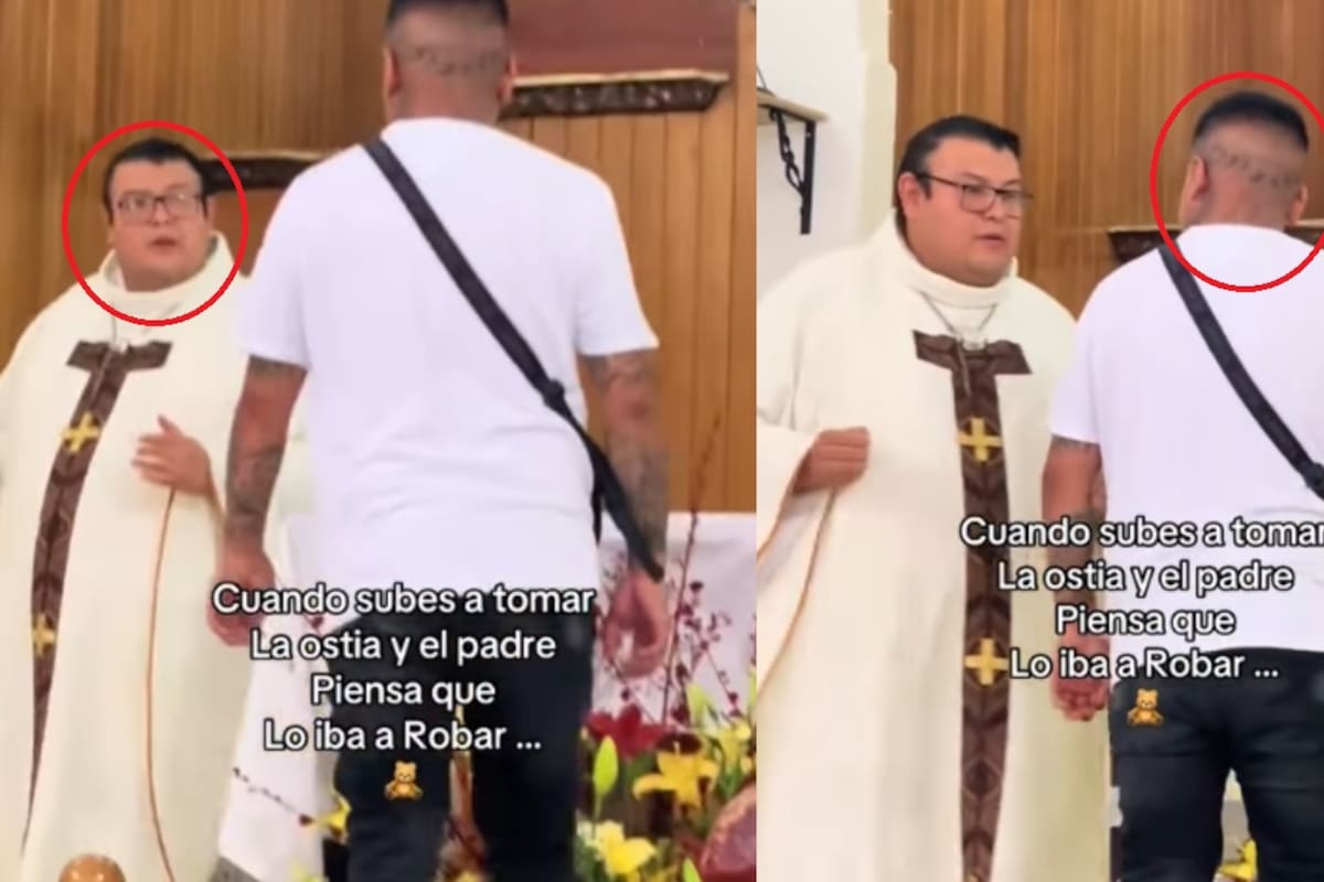 “No es cholo, es urbano”: hombre toma la hostia en misa y sorprende al sacerdote por su apariencia