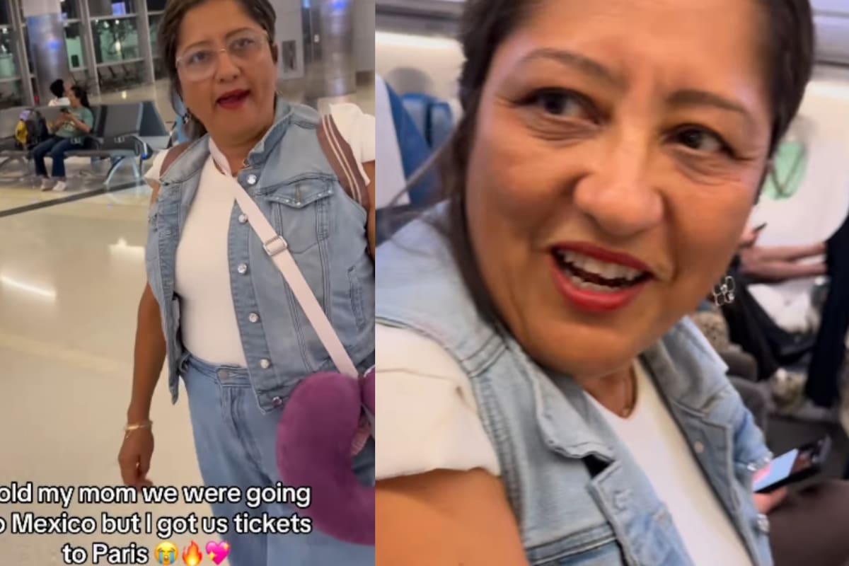 Ella pensaba que iban a visitar a sus parientes en México: joven lleva a su madre a un viaje sorpresa a París
