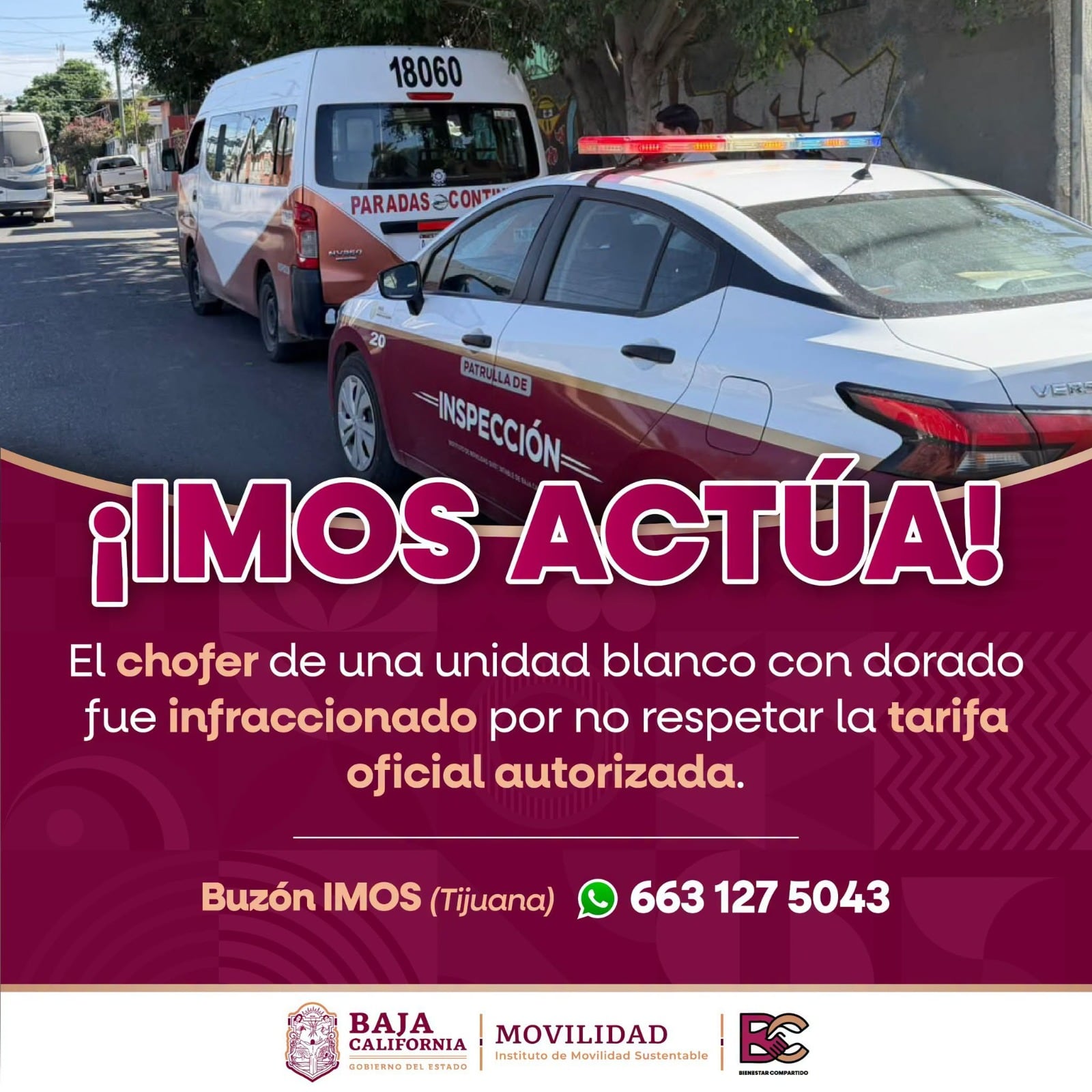 El instituto informó que no se ha aprobado ningún incremento a la tarifa oficial del transporte público. Foto: Cortesía