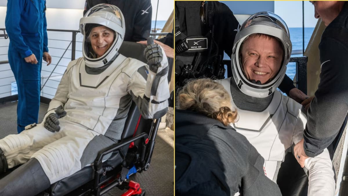 Suni Williams y Butch Wilmore tras su regreso a la Tierra. Foto: AP/Nasa
