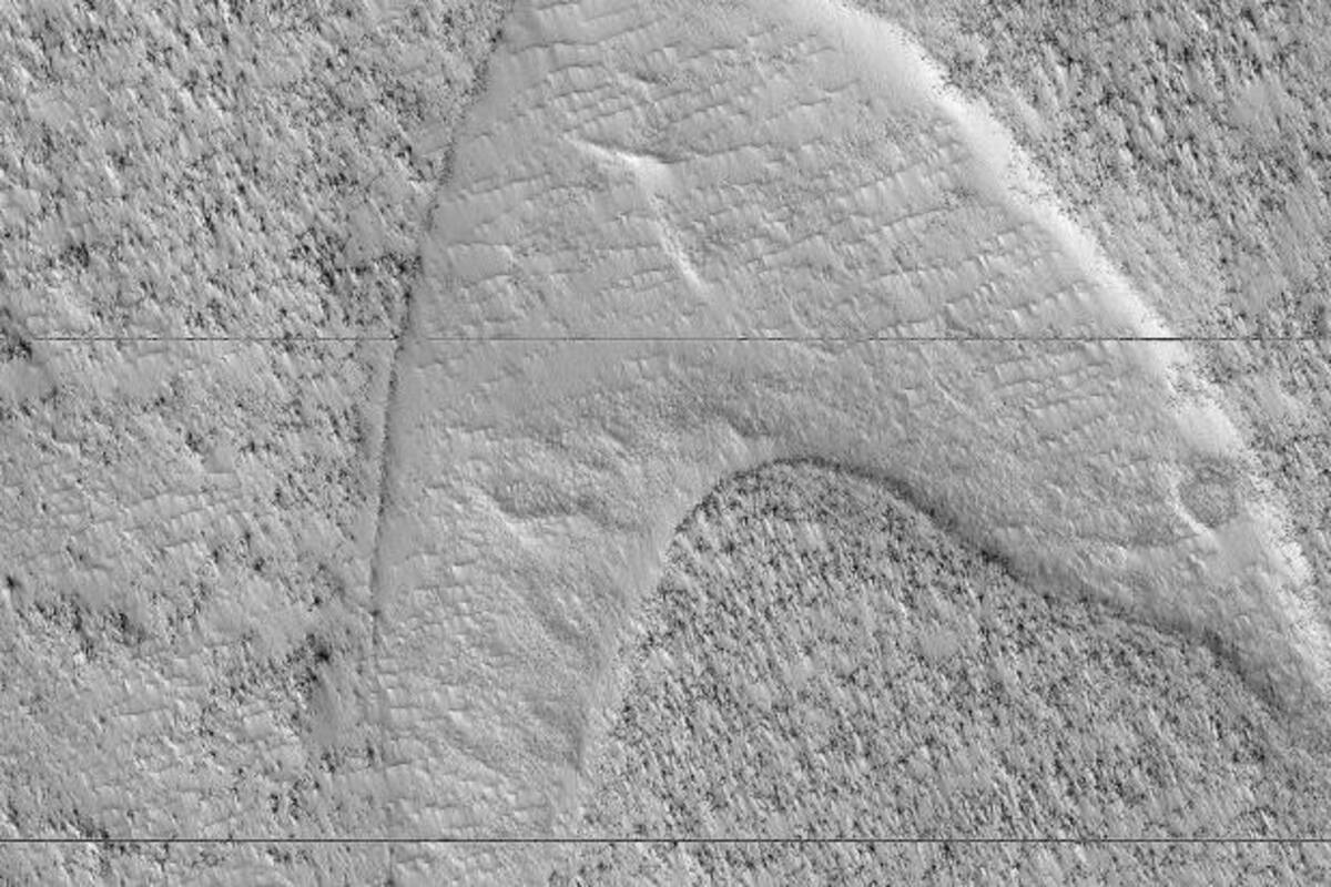 Encuentran el logo de Star Trek en Marte