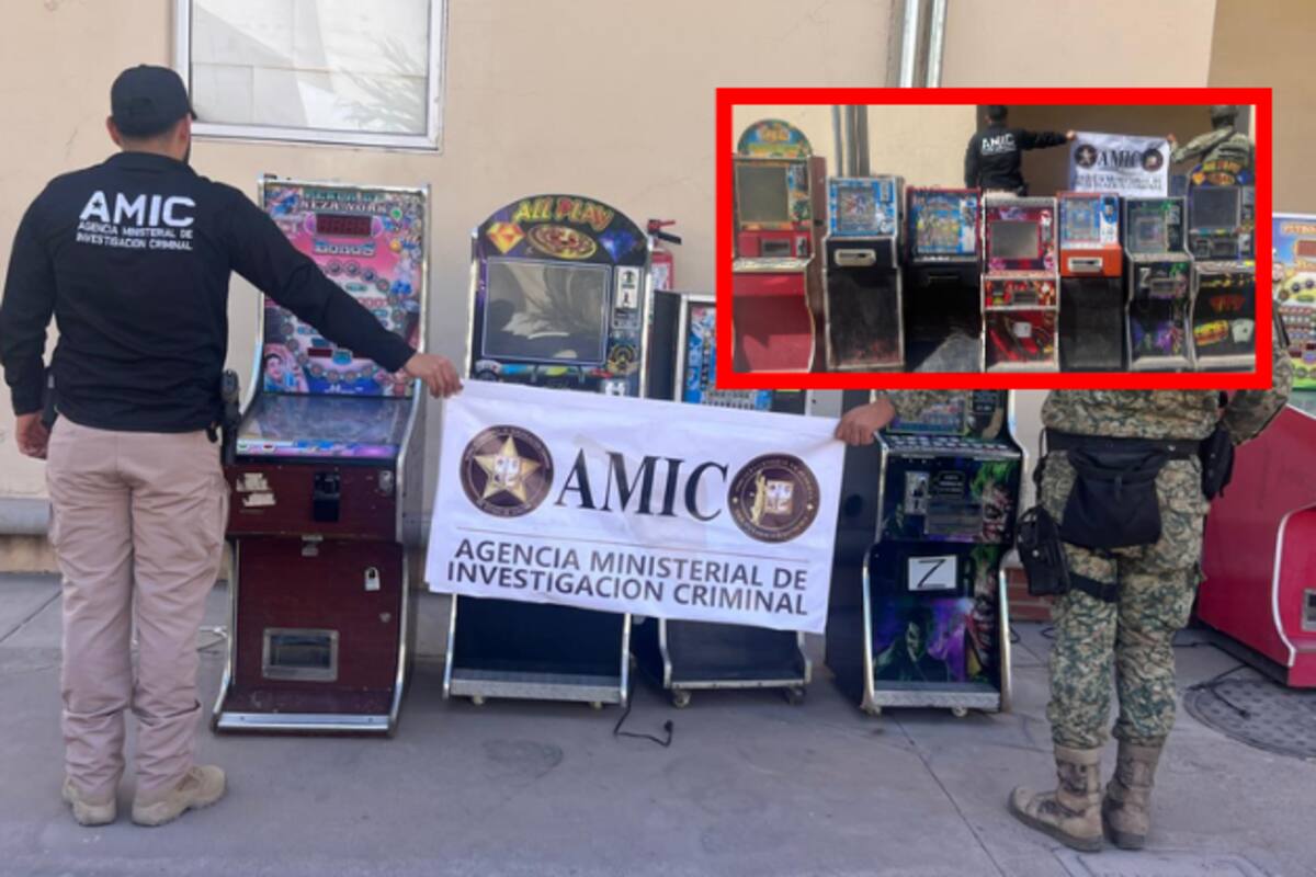 AMIC y DEFENSA aseguran 14 máquinas tragamonedas en Ciudad Obregón