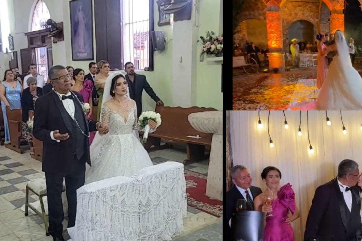 ¡60 y 29! Pareja viral, por tener diferencia de edad, se casa por la iglesia en Sinaloa (VIDEOS)