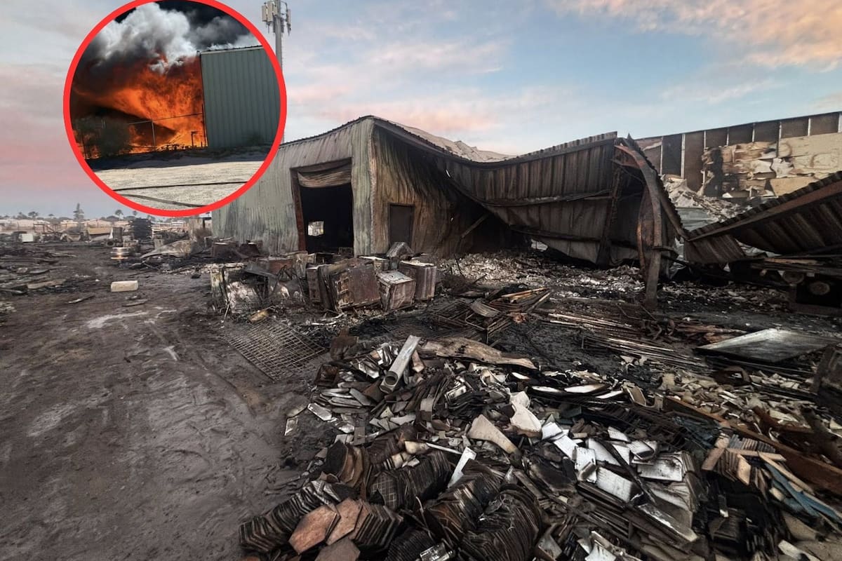 Incendio consume almacenamiento de negocio de “saldos” en Yuma