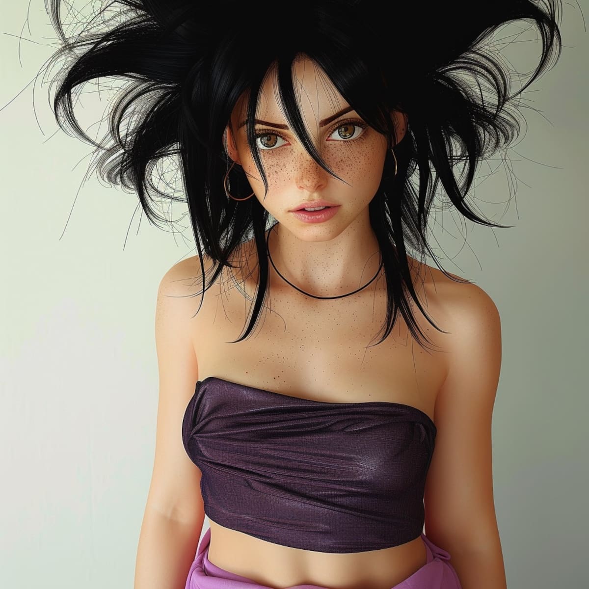 La líder de los saiyans del Universo 6 tiene un aspecto increíble en esta imagen creada por la IA de Midjourney.