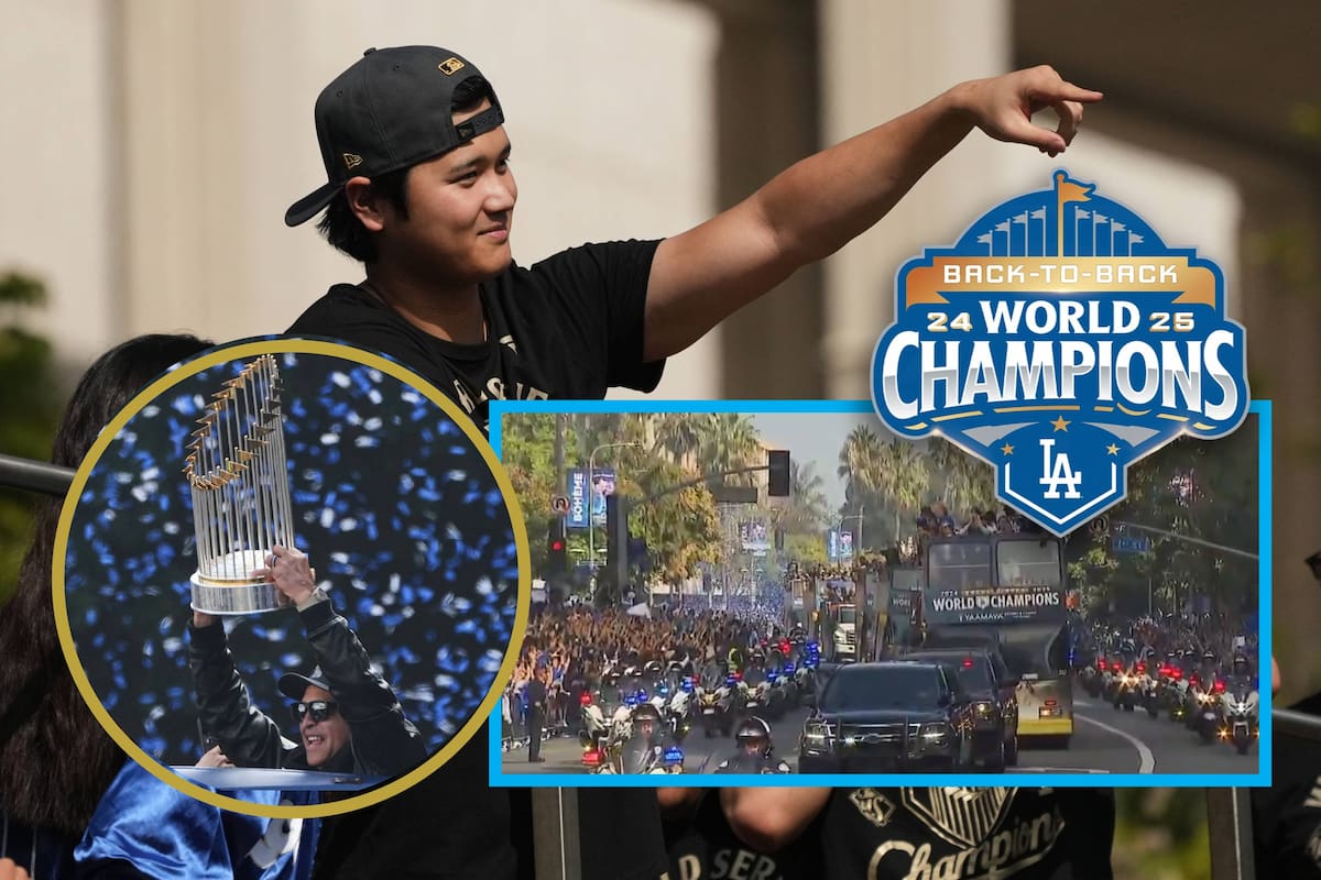 300 mil aficionados salieron a celebrar con los Dodgers por las calles de Los Ángeles, y Ohtani dijo estar listo para ganar el tricampeonato