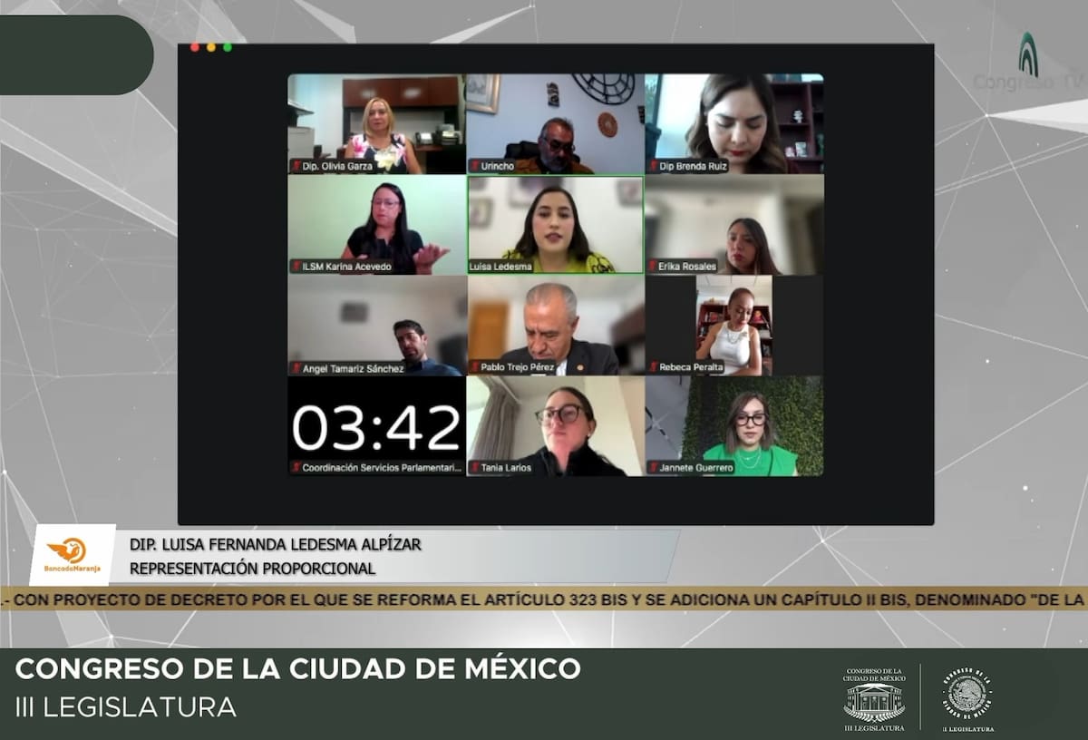 Se presentó una iniciativa de reformas al Código Civil capitalino en el Congreso de la CDMX. Foto: congresocdmx.gob.mx