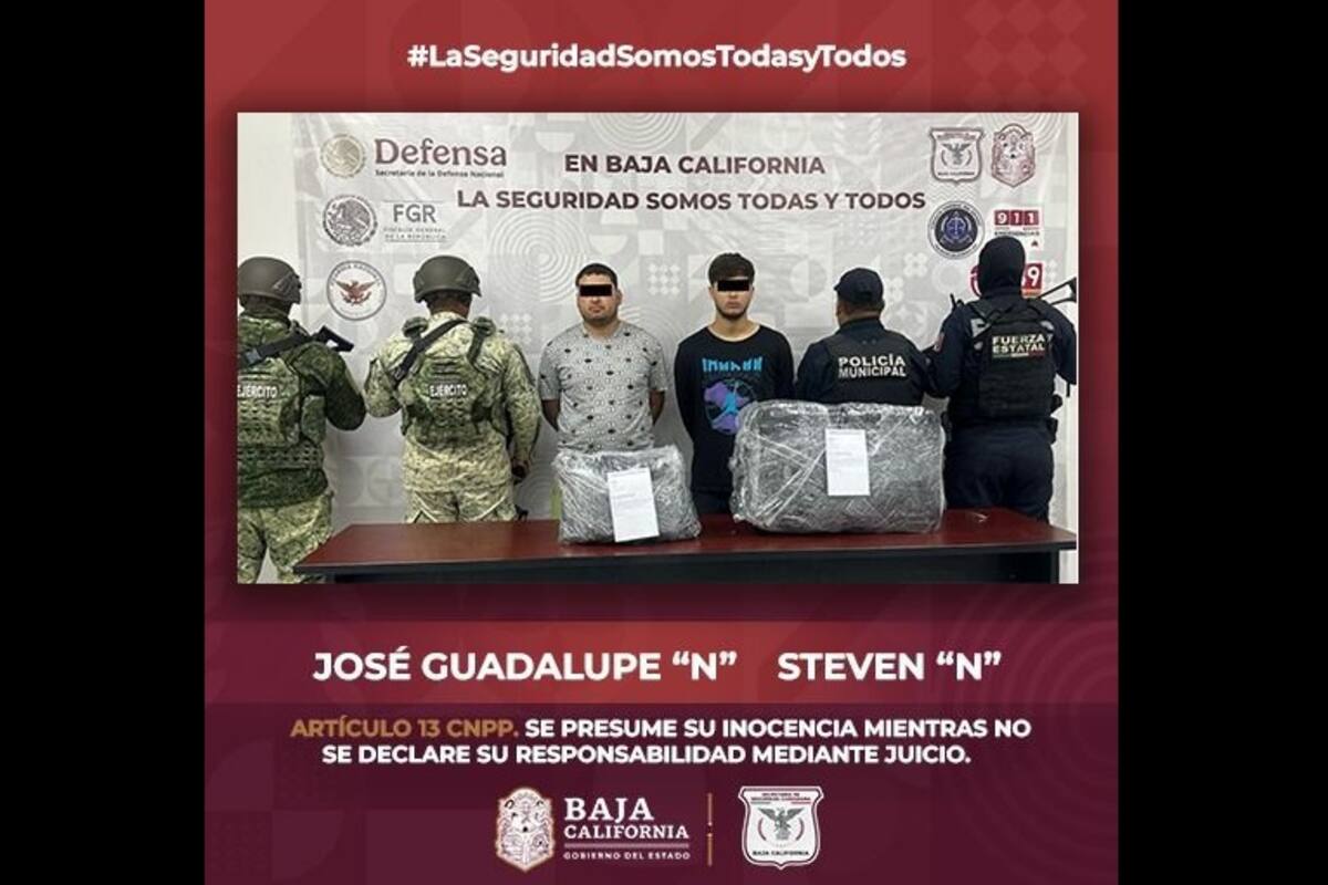 Incautan 21 kilos de fentanilo en Ensenada