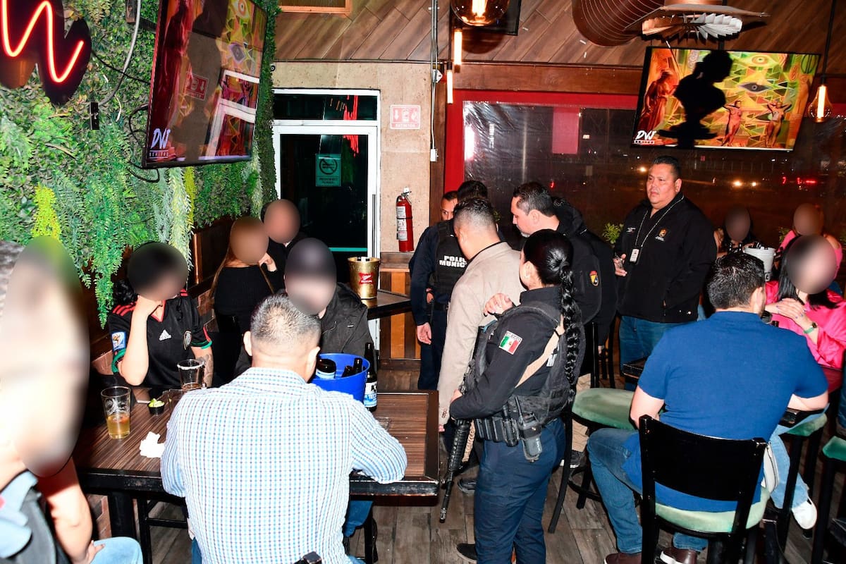 Participa FGE en operativo de supervisión en bares y antros de Mexicali