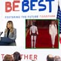 Melania Trump recibe a un robot humanoide en la Casa Blanca durante la Cumbre Global “Fostering the Future Together”