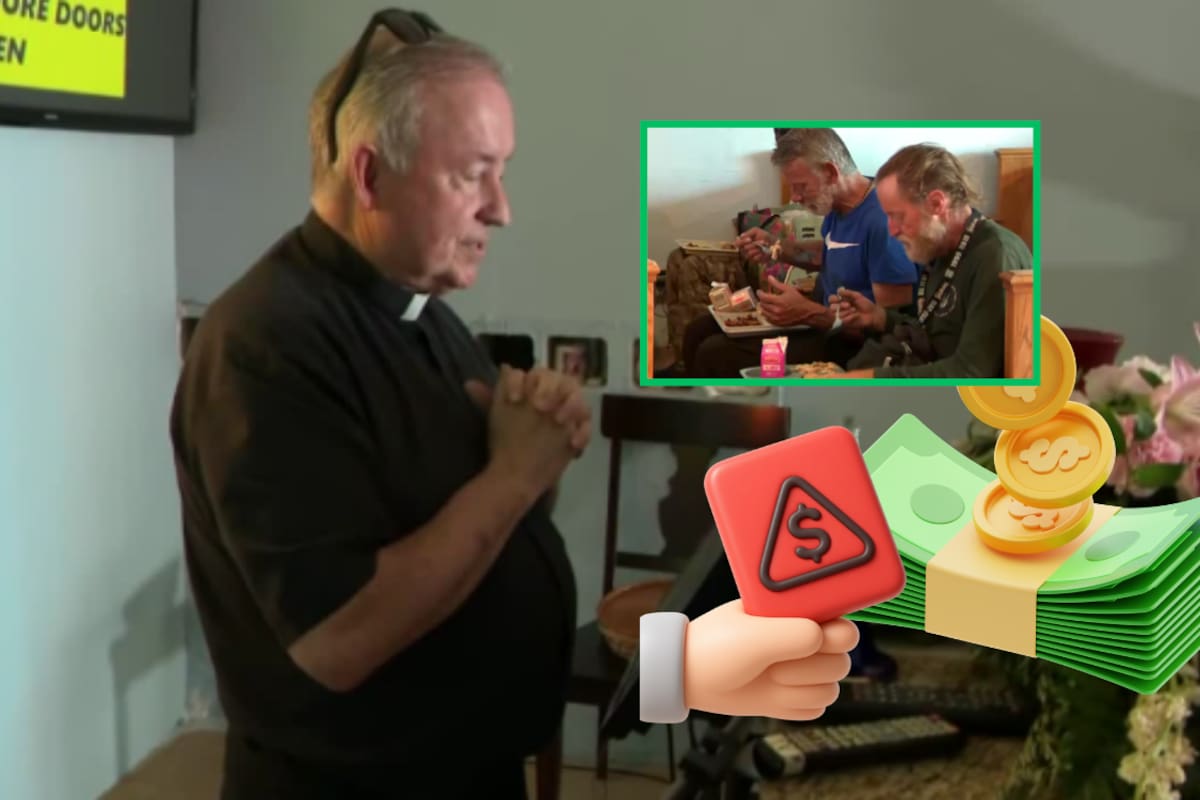 Bob Caudill, sacerdote en Estados Unidos, enfrenta multa de medio millón de dólares y una disputa legal que se ha extendido 12 años por alimentar personas sin hogar