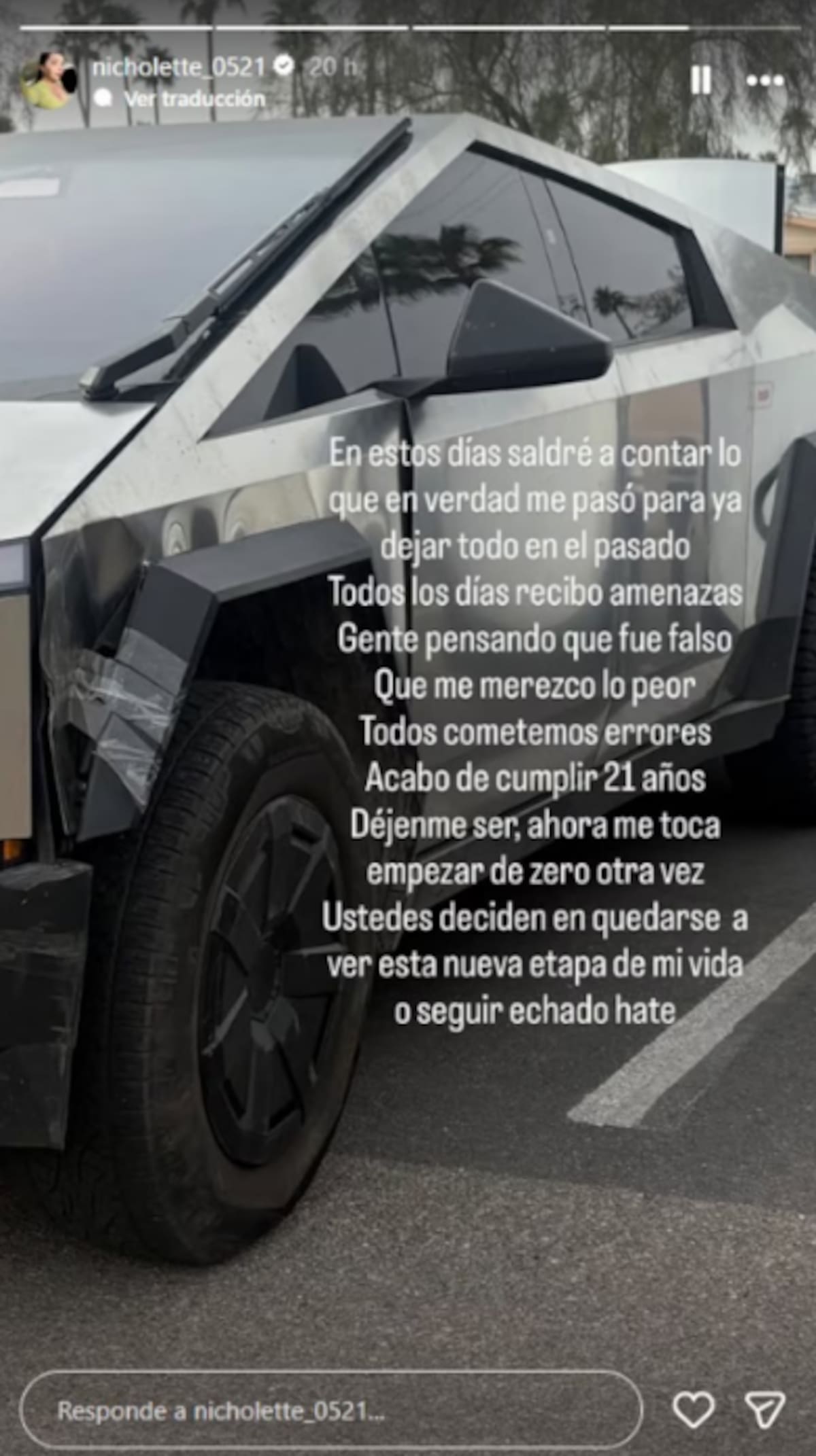 Nicole Pardo reaparece tras días de incertidumbre y denuncia violencia digital | Captura de pantalla