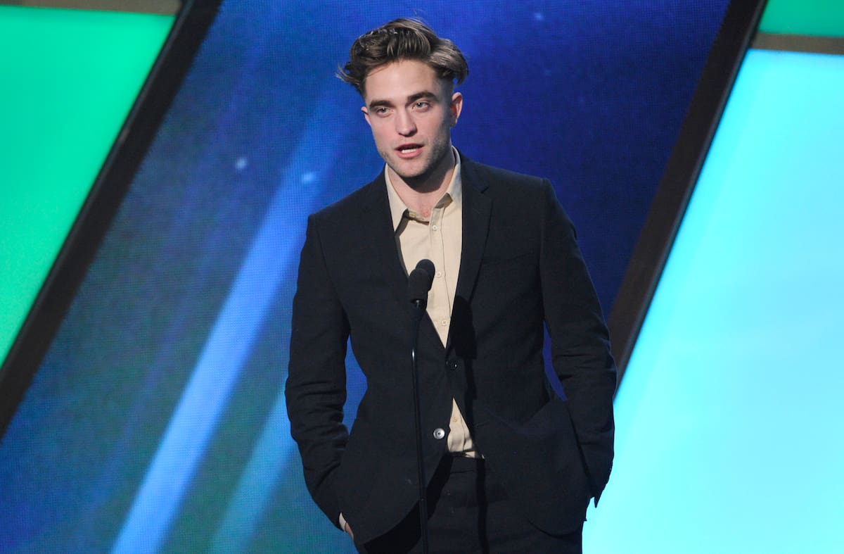 Robert Pattinson speaks on stage at the Hollywood Film Awards at the Palladium on Friday, Nov. 14, 2014, in Los Angeles. (Photo by Chris Pizzello/Invision/AP)