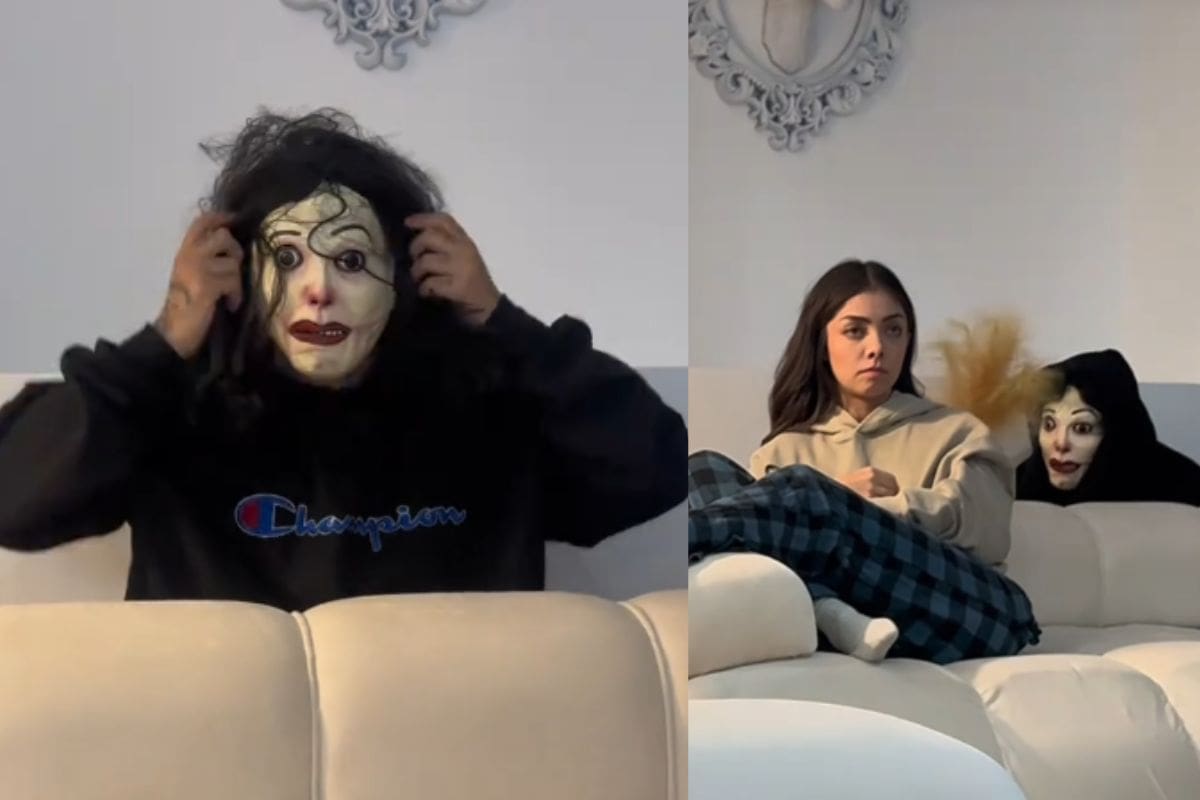 Influencer asusta a su novia con una máscara de Michael Jackson