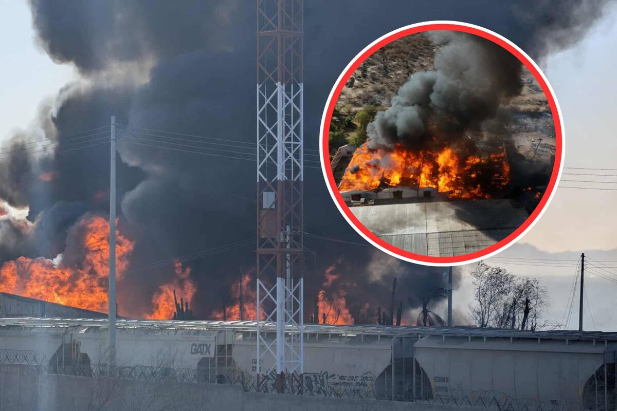 Incendio con explosiones en bodega de Las Amapolas deja dos bomberos aturdidos