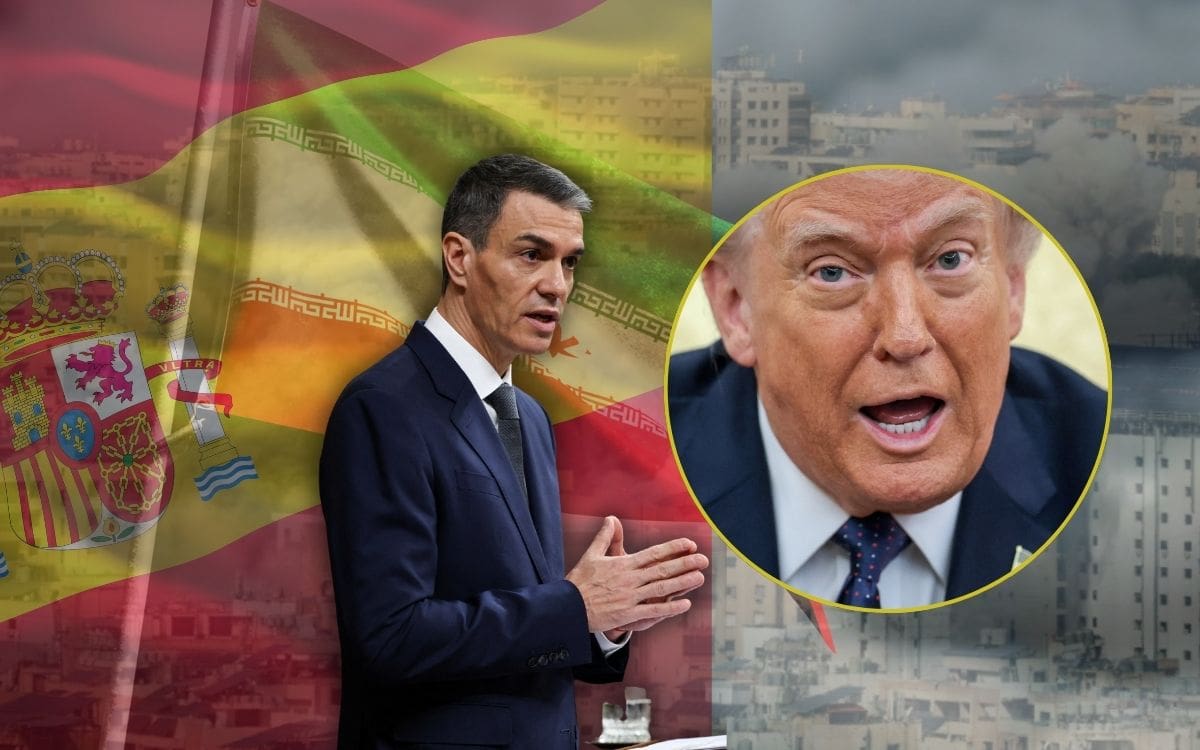 España responde a amenazas comerciales de Trump tras oponerse a ataques contra Irán mientras EEUU asegura que el gobierno español sí lo apoyará. | Crédito: REUTERS/AP/Canva
