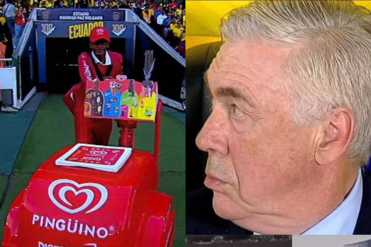 Ancelotti se sorprende con heladero que entregó el balón en partido de la Selección Brasileña