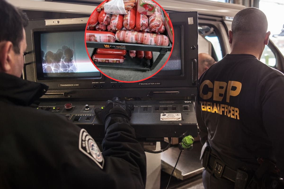 Productos prohibidos: decomisan 25 rollos de bolonia, dos paquetes de jamón y 16 paquetes de chorizo en Texas