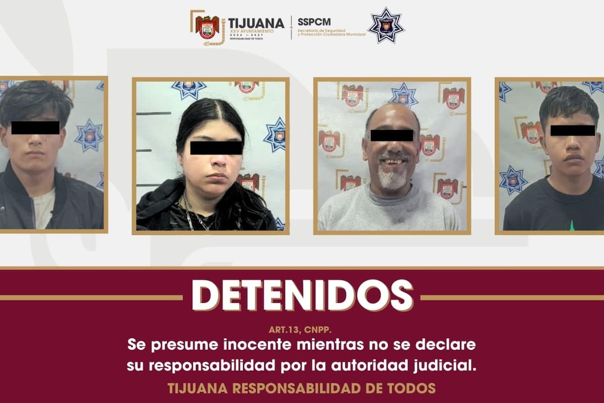 Aseguran a cuatro por narcomenudeo en Tijuana
