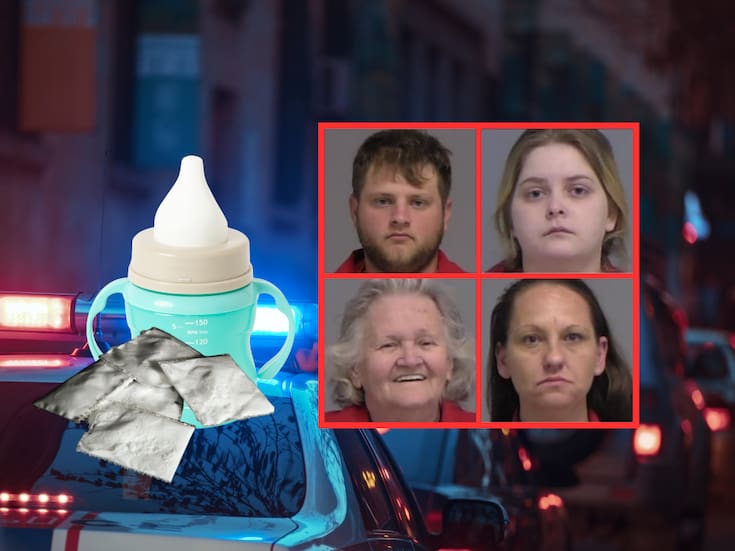 Bebé de un año sufre intoxicación tras beber de un vaso que tenía metanfetamina guardada; cuatro adultos enfrentan cargos de negligencia infantil