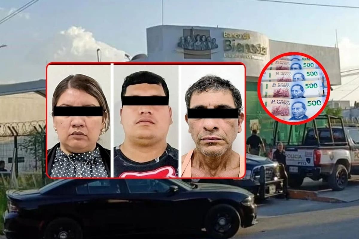La gerente del Banco del Bienestar en Nuevo León habría planeado el robo de 5 millones de pesos a la sucursal, que no tenía vigilancia, para reponer un desfalco que habría cometido previamente y ya fue arrestada junto a dos familiares