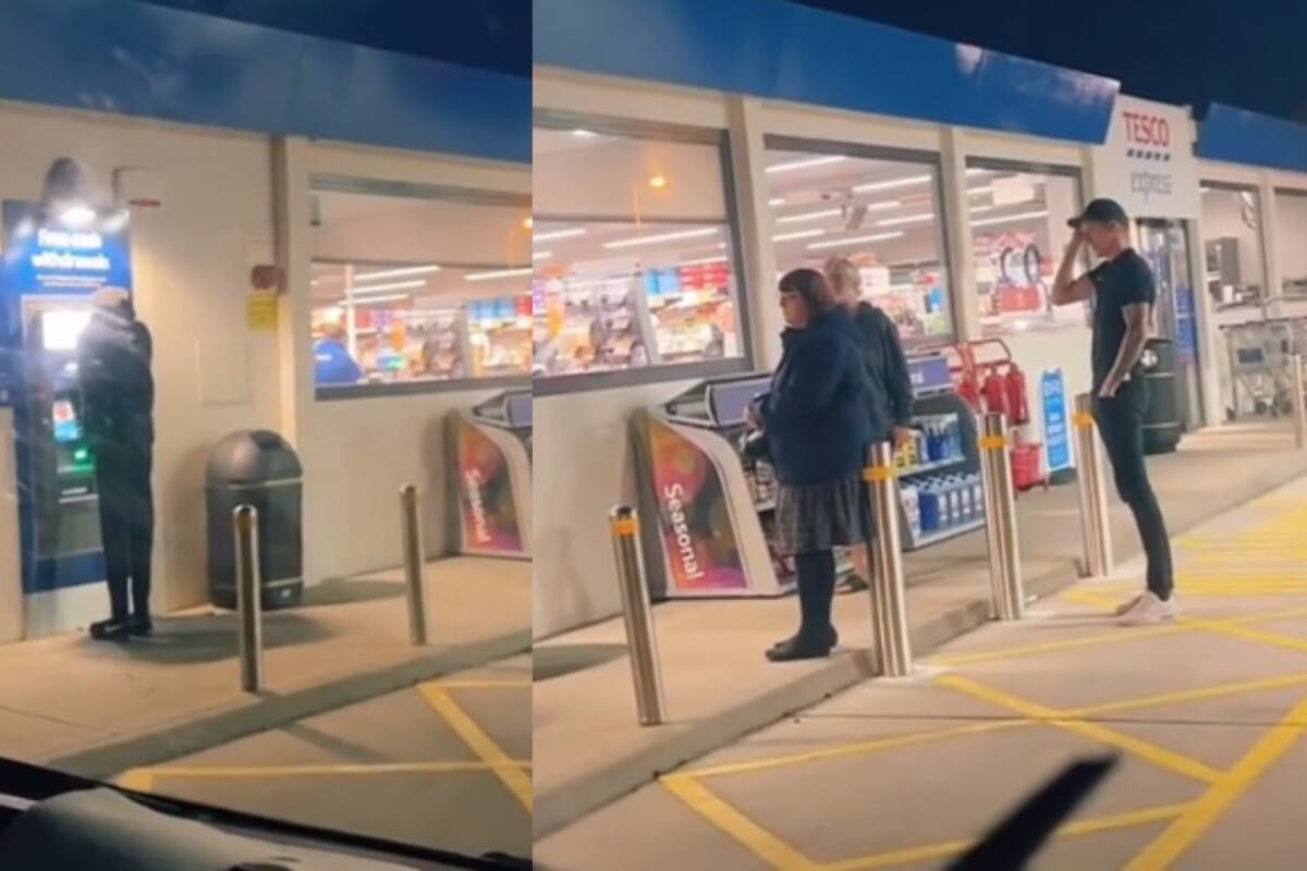 VIRAL: Colocan maniquí en un cajero automático y las personas hacen fila esperando