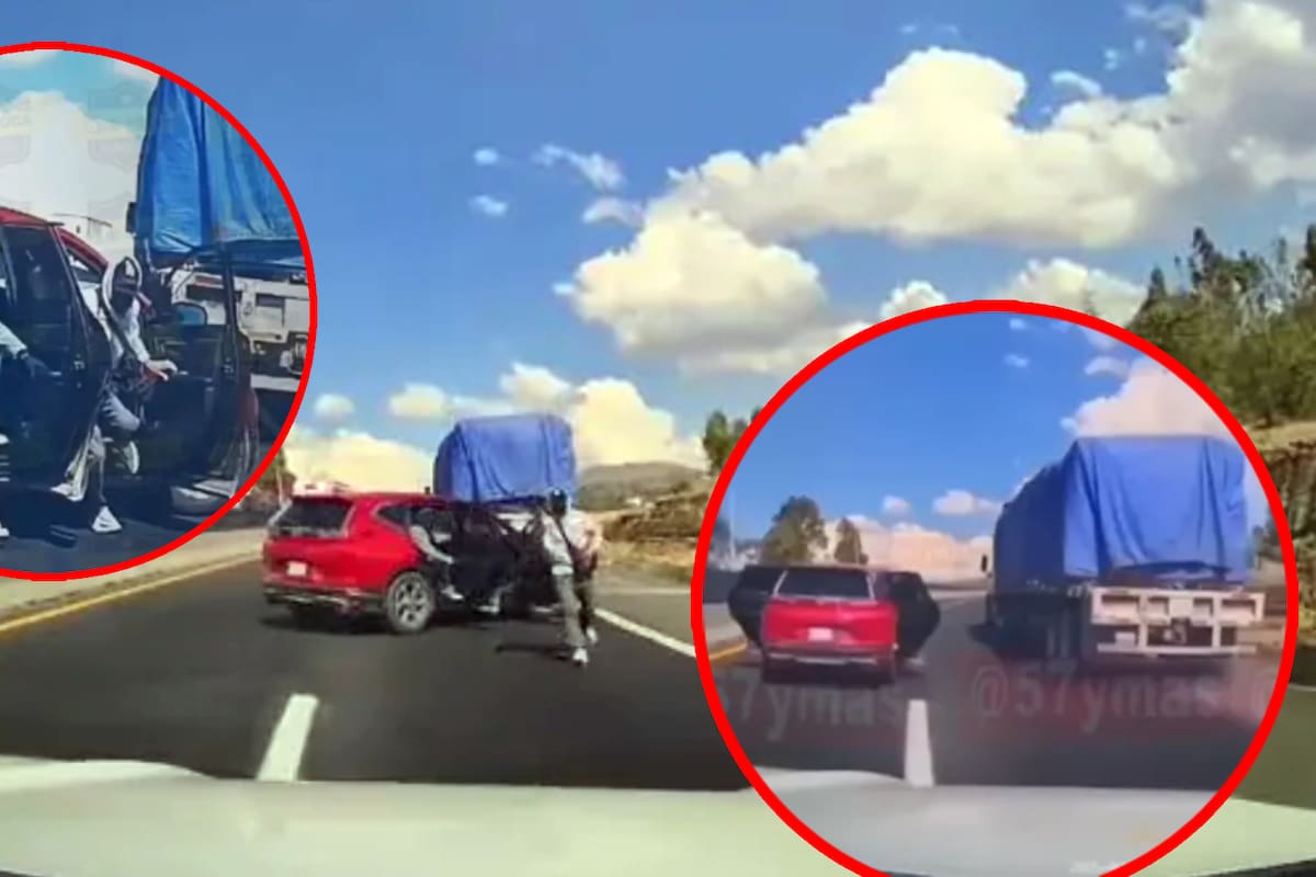 Video viral muestra cómo una familia escapó de robo en carretera Texcoco-Calpulalpan, en el Edomex
