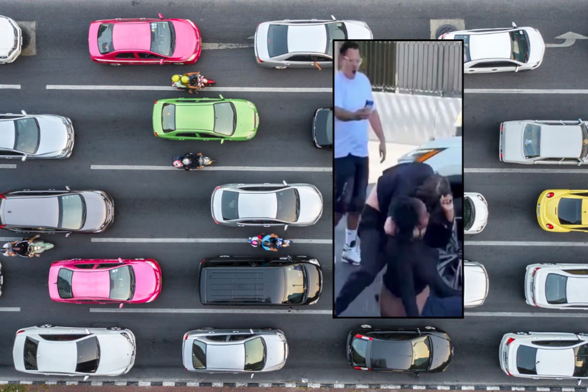 VIDEO: Hombre golpea a mujer tras choque en Las Vegas y testigos solo graban la agresión sin intervenir