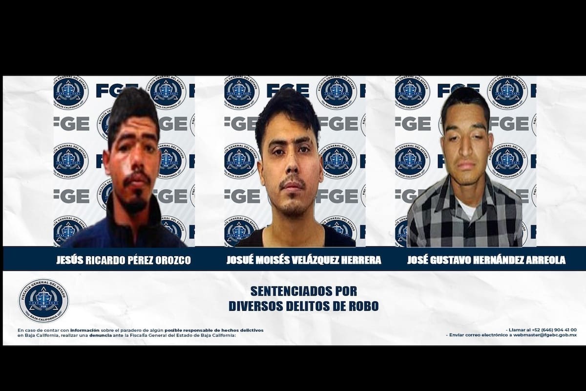 Reciben sentencia por violentos robos en calles y tiendas de Mexicali
