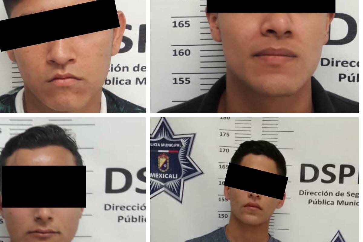 Detienen a cuatro jóvenes en auto con reporte de robo