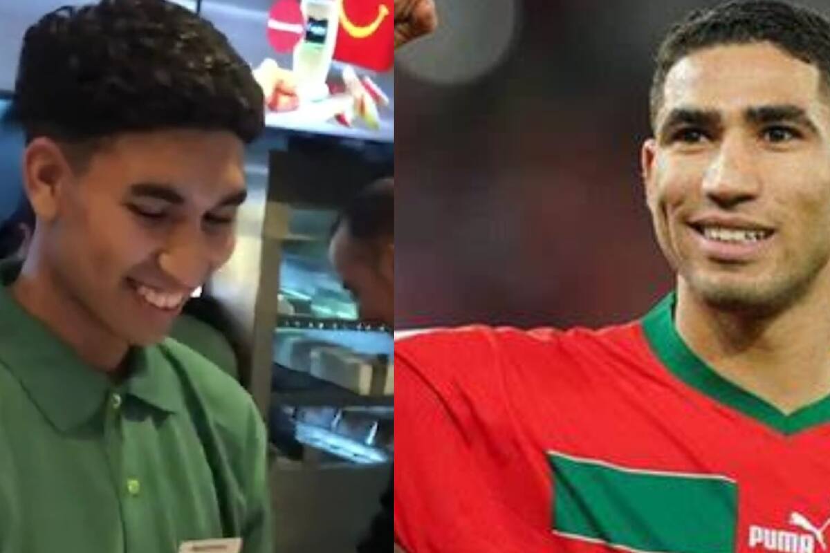 VIRAL: Se parece a Hakimi pero despacha hamburguesas en vez de a España del mundial