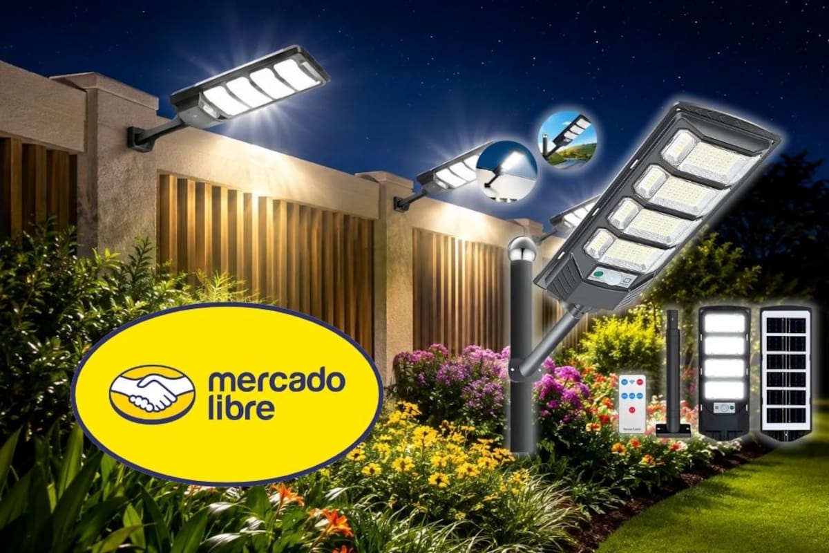 Mercado Libre remata lámpara solar con batería de 8,000 mAh en 188 pesos con la opción de envío gratis desde dos unidades