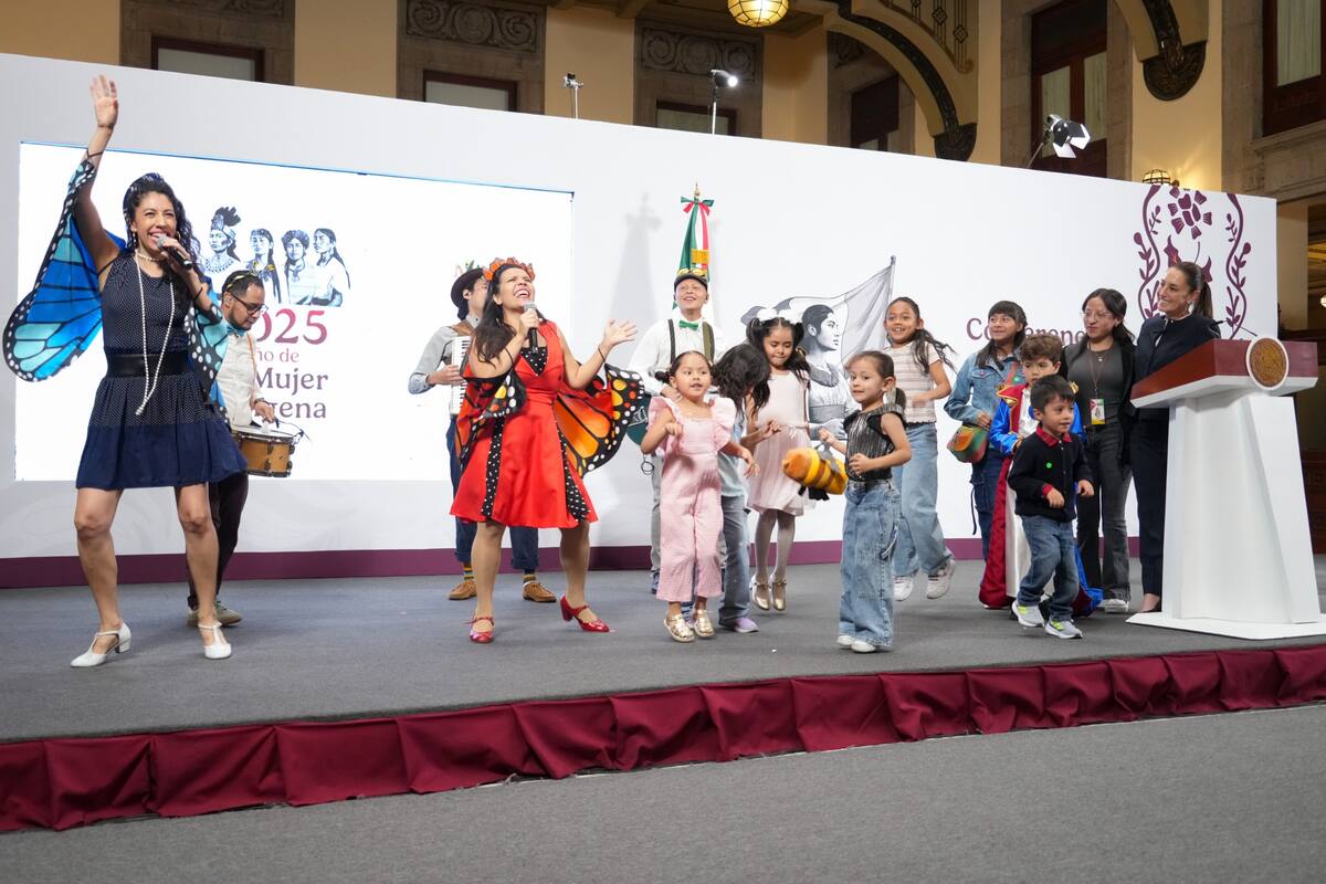 La presidenta Claudia Sheinbaum Pardo celebra a los niños en su día este 30 de abril del 2025. | Crédito: Presidencia