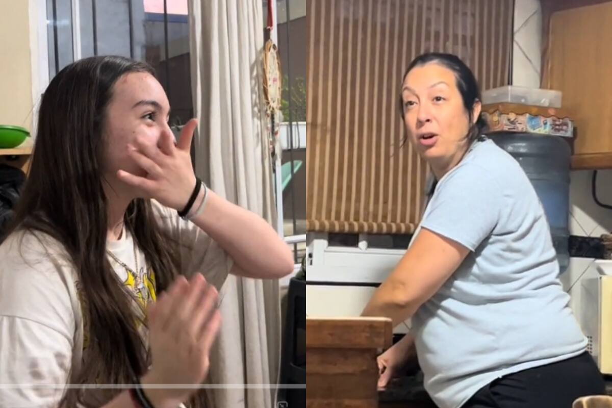 Así fue el gracioso momento en el que una niña le cuenta a su mamá que ya dio su primer beso (TikTok)