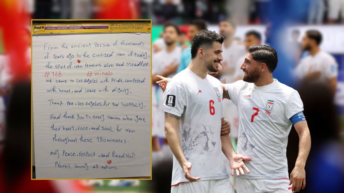 Selección de Irán deja carta en vestidor de Los Ángeles tras empatar con Bélgica, agradece apoyo de aficionados y se despide con mensaje de paz antes de regresar a Tijuana por restricciones de viaje