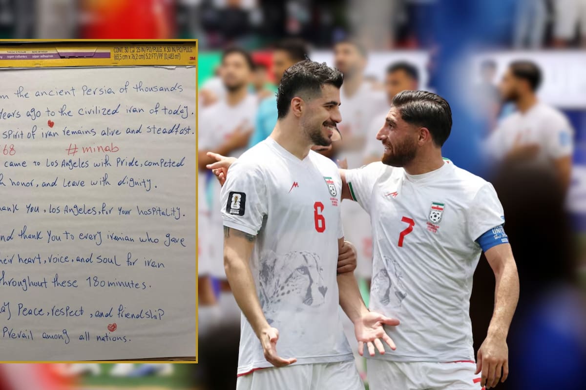 Selección de Irán deja carta en vestidor de Los Ángeles tras empatar con Bélgica, agradece apoyo de aficionados y se despide con mensaje de paz antes de regresar a Tijuana por restricciones de viaje