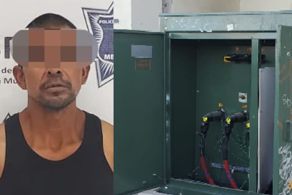 Sujeto es detenido tras robar cobre en centro de carga de plaza comercial